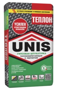 (Юнис) Штукатурка гипсовая "Теплон армированный" серая 30кг (40)