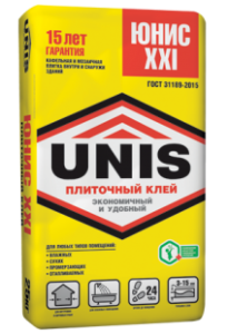 (Юнис) Клей для плитки "XXI" 25кг (48) жлт